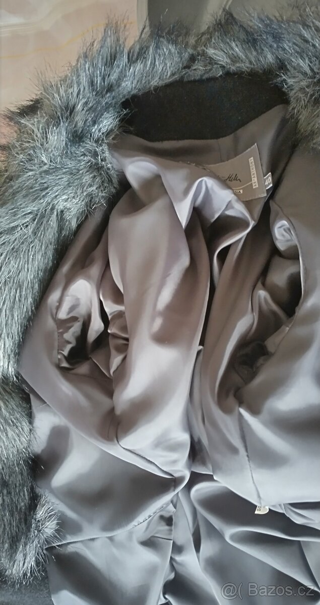 Dámský zimní kabát černý - 8