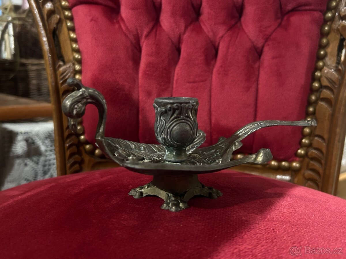 Mosazný svícen ve tvaru ptáka - 8