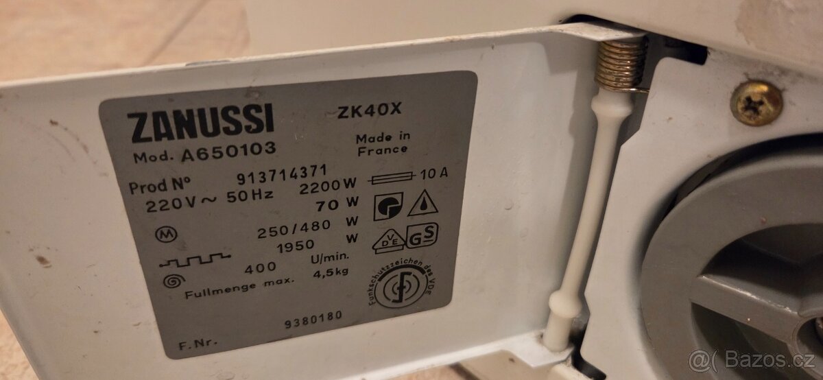Zanussi ZK40 X horní plnění - 8