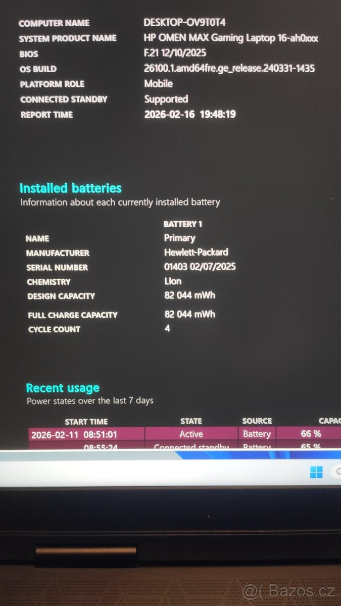Herní notebook HP OMEN 16 Ultra 9. 64GB, SSD 2TB, RTX 5080 - 8