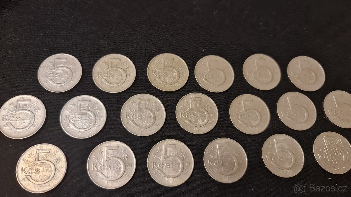5. Sada 5Kčs - Pětikoruna - 19Ks - Žádná stejná - 8