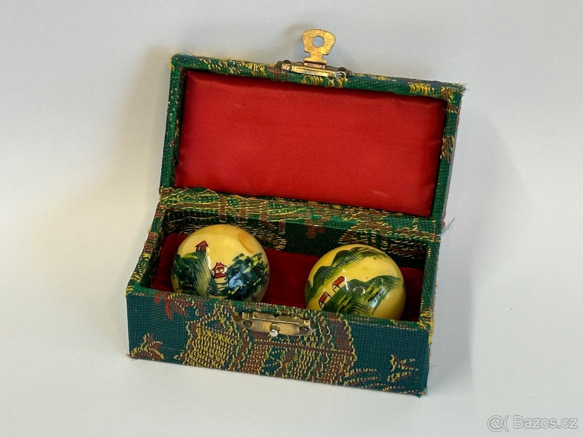 Čínské meditační kuličky v krabičce, perfektní stav - 8