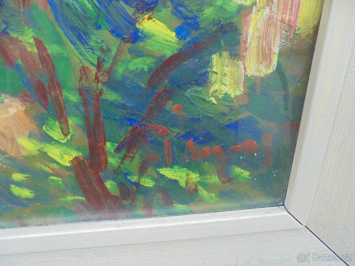 OBRAZ OLEJ NA KARTONU-KARLOVY VARY - 8