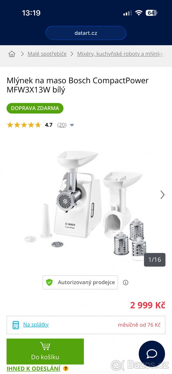 Mlýnek na maso Bosch Compact Power - 8