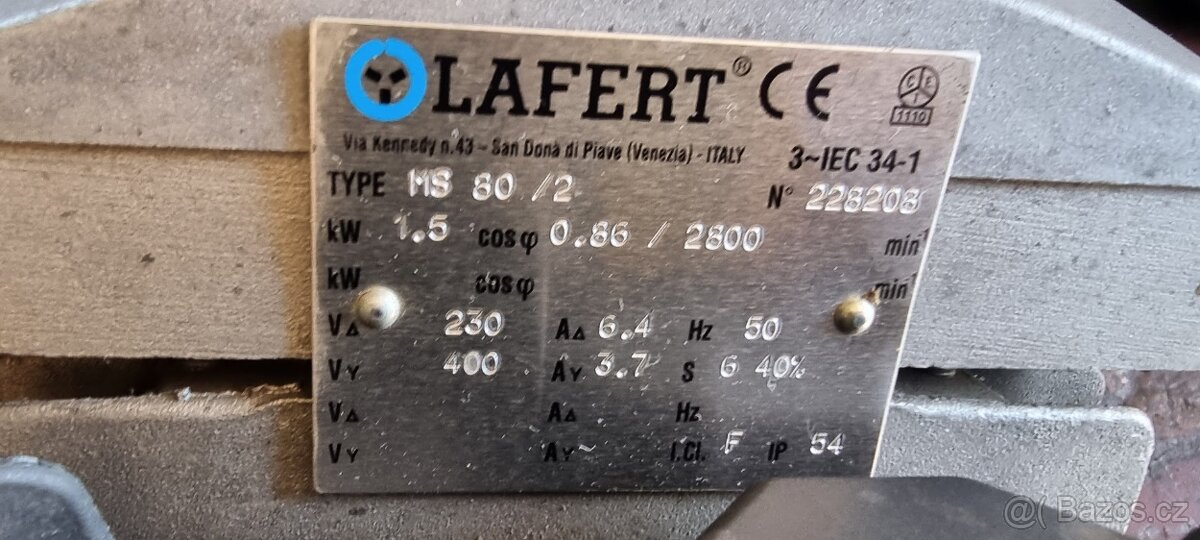 Motor na malou cirkulárku 1,5 KW 400 V ,s brzdou. - 8