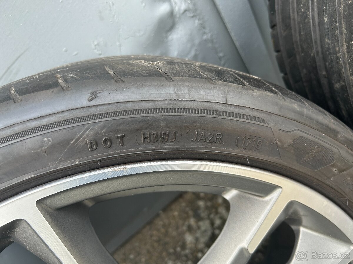 Alu kola R18 5x100 Audi + Letní pneu 215/40/18 Goodyear - 8