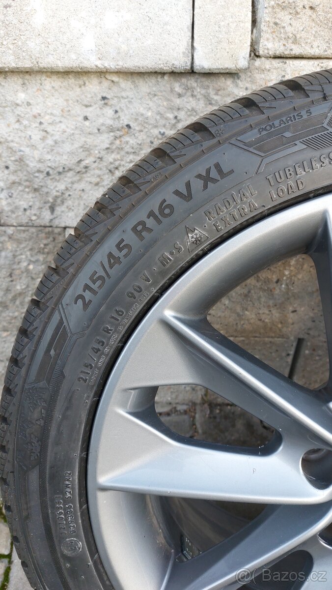 Alu kola 5x100 r16 škoda scala fabia III zimní pneu - 8