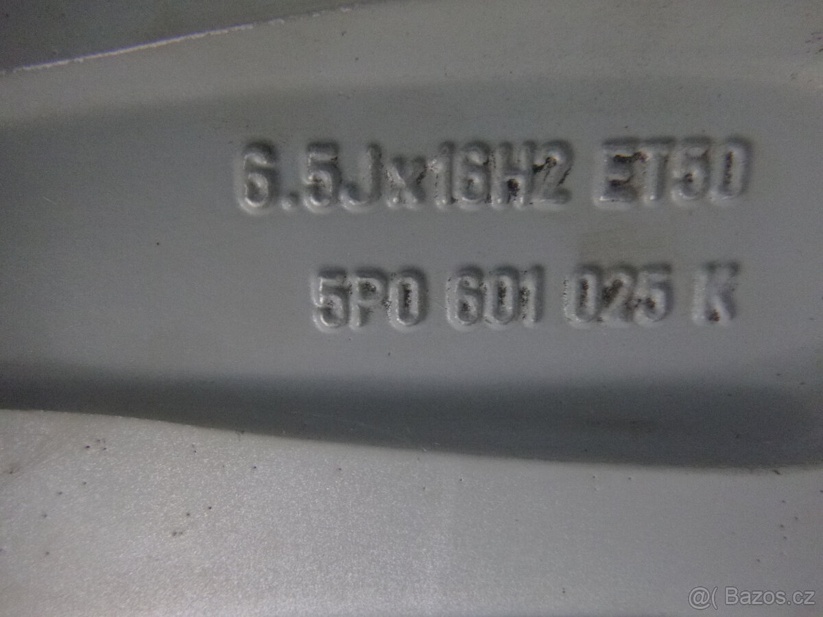 Letní alu sada disky kola originál Seat 5x112 6,5Jx16 ET50 - 8