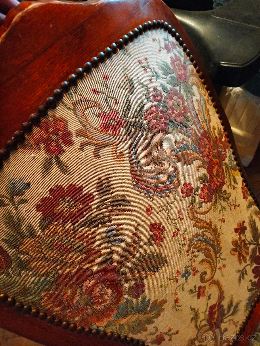 Vintage italské gobelínové křeslo. - 8