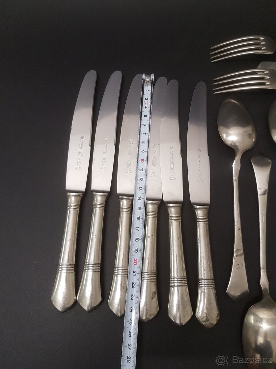 Postříbřené přibory pro 6 os. Wellner - 8