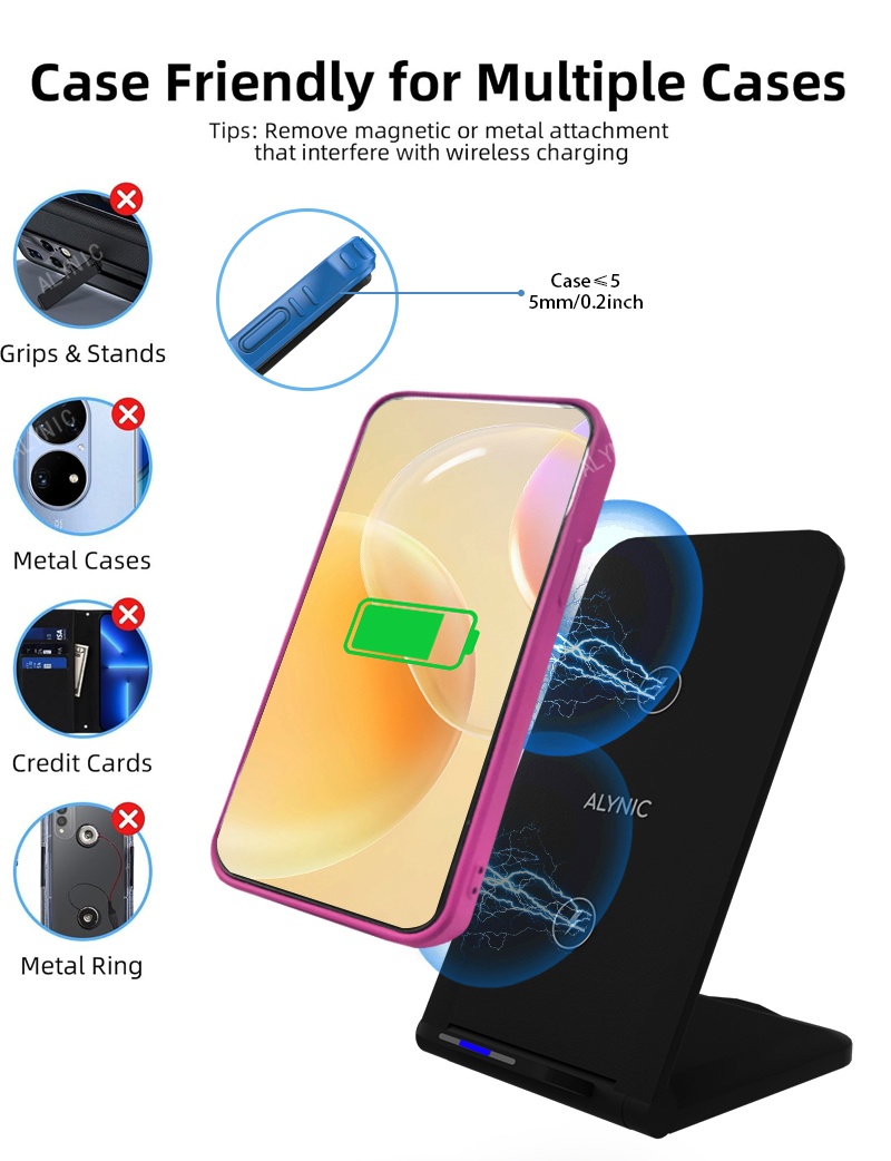 Bezdrátová nabíječka VÝPRODEJ. iPhone12-15,Samsung,Xiaomi - 8