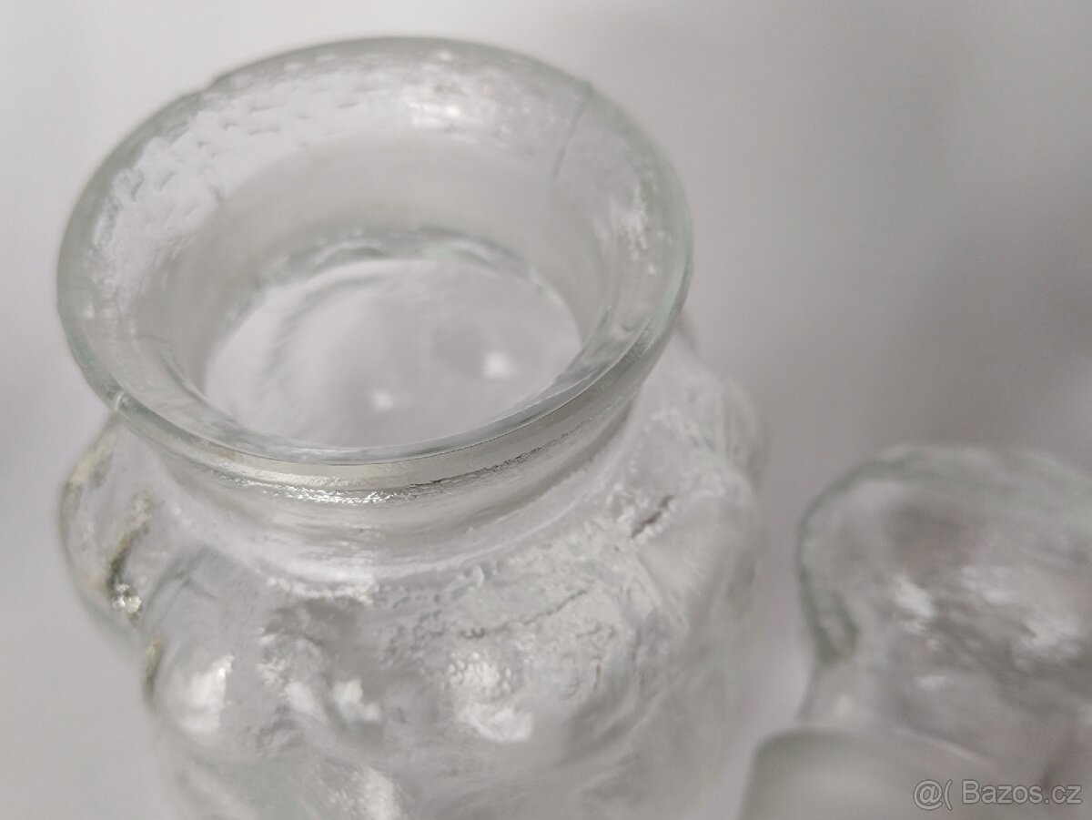 Retro dóza Pavel Pánek, lisované sklo, ČSSR, pošta 79.- - 8