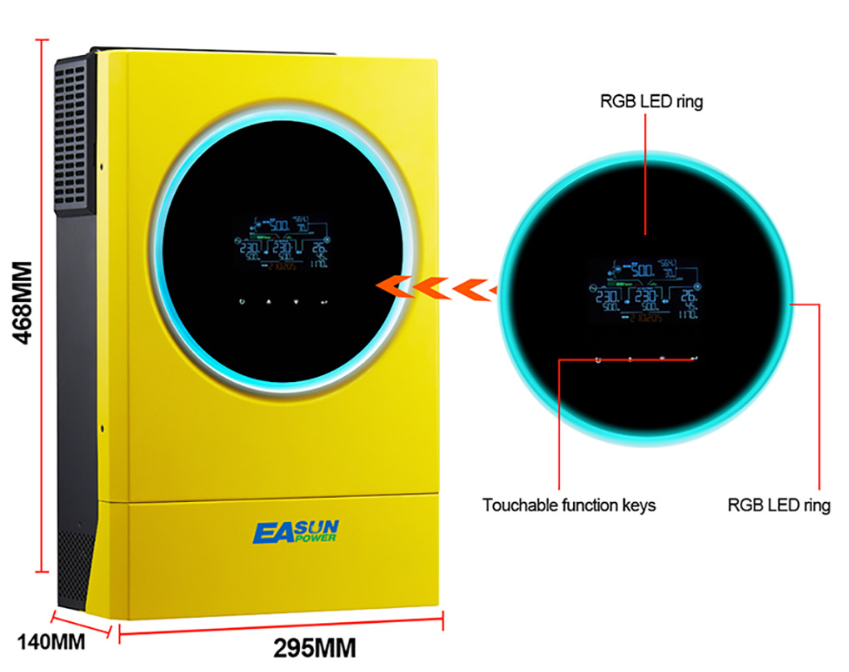 Solární střídač / měnič Easun Power 5.6KW - 8