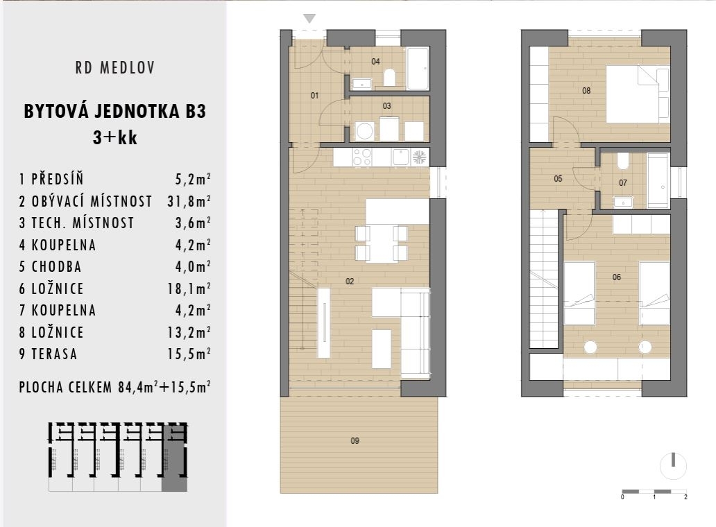 Krajový řadový domek 3+kk se zahradou - 8