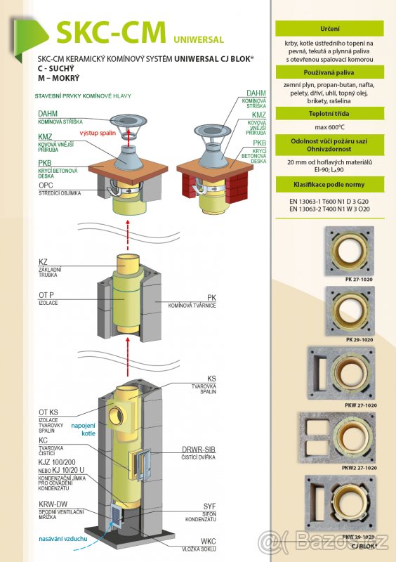 Komíny, komínové sestavy , komínové systémy - 8
