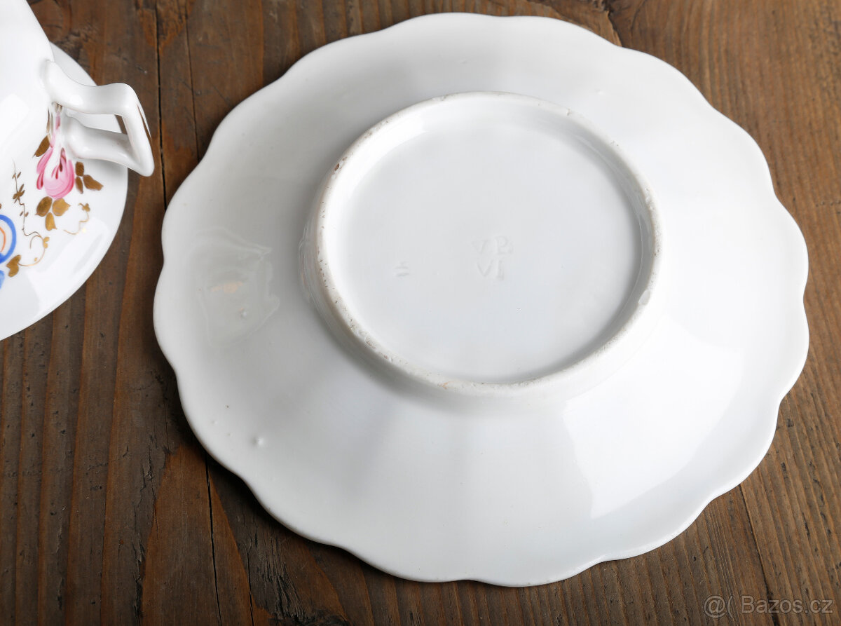 Hrníček s podšálkem ŠaPo Chodov cca 1841 - 8