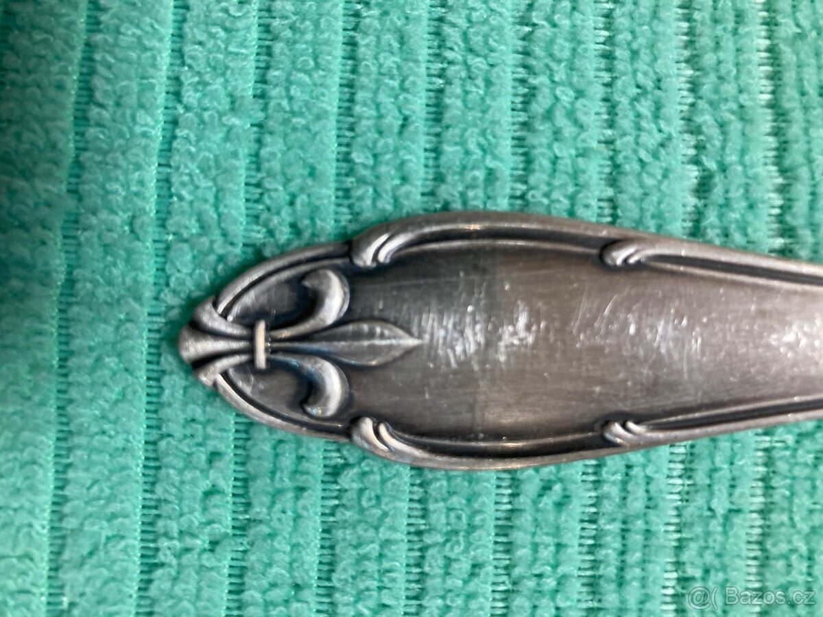 Luxusní starožitný příbor zn. AWS WELLNER - 6 párů - 8