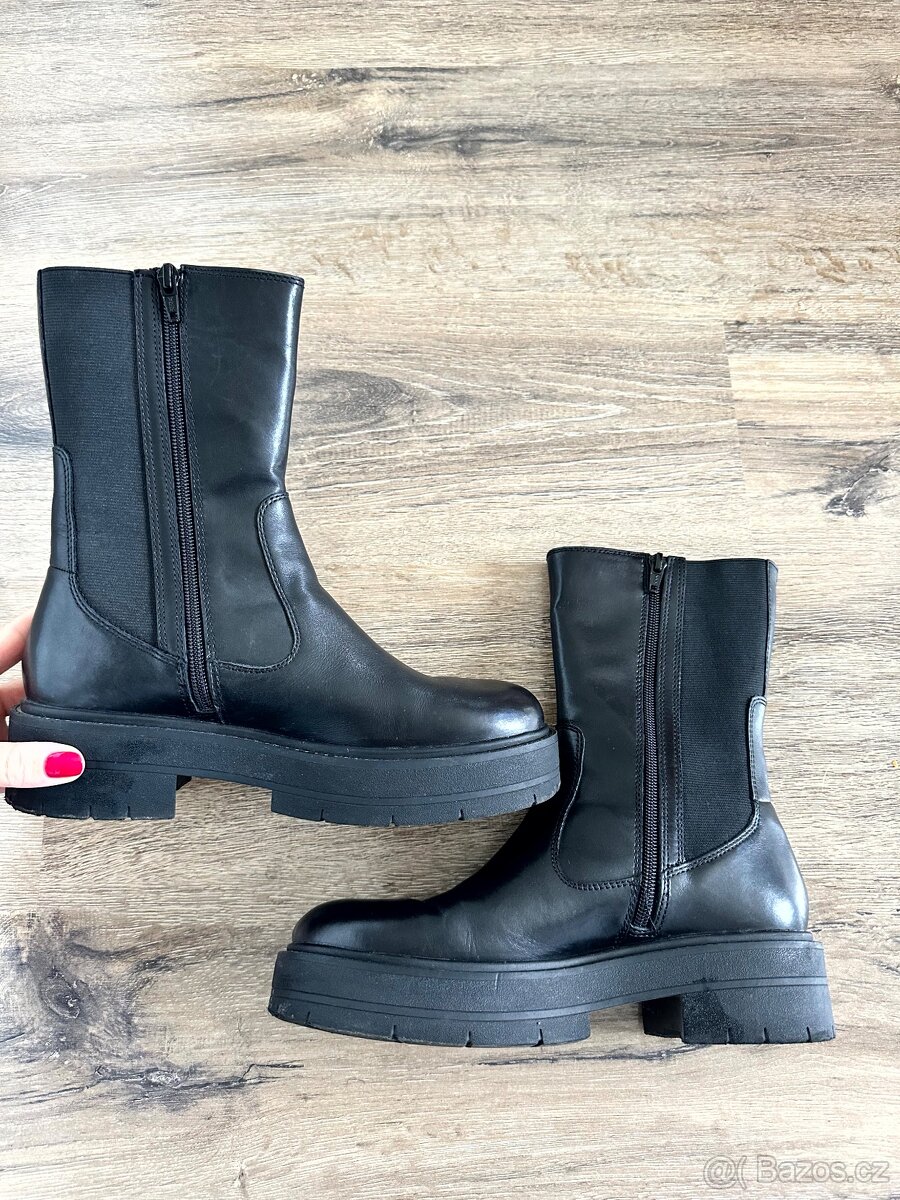 Geox dámské černé kožené kotníkové boty Spherica vel 38 - 39 - 8