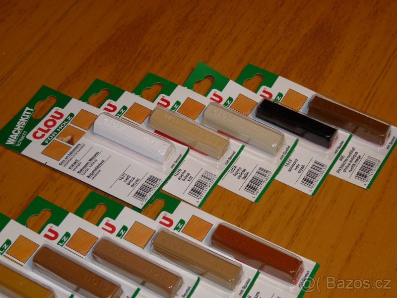 Voskový tmel CLOU Wachskitt, blistr, různé odstíny 15ks. - 8
