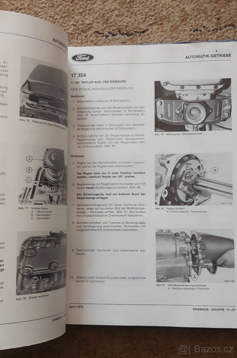 FORD GRANADA /TAUNUS/CAPRI - kompl. servisní a dílen. manuál - 8