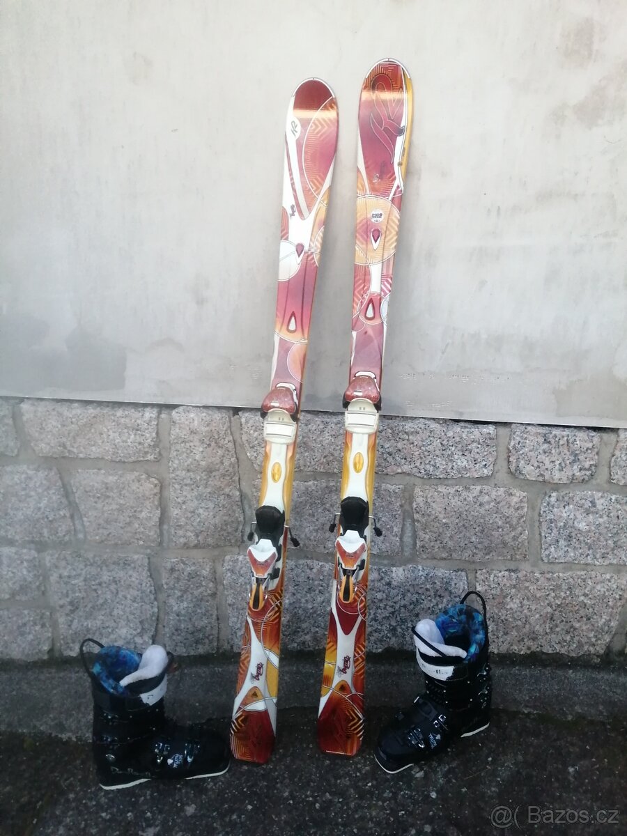 lyže 153 + lyžáky 40 - 8