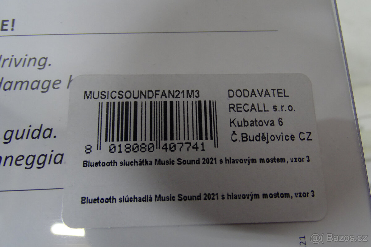 Sluchátka Music Sound Bluetooth nepoužité - 8