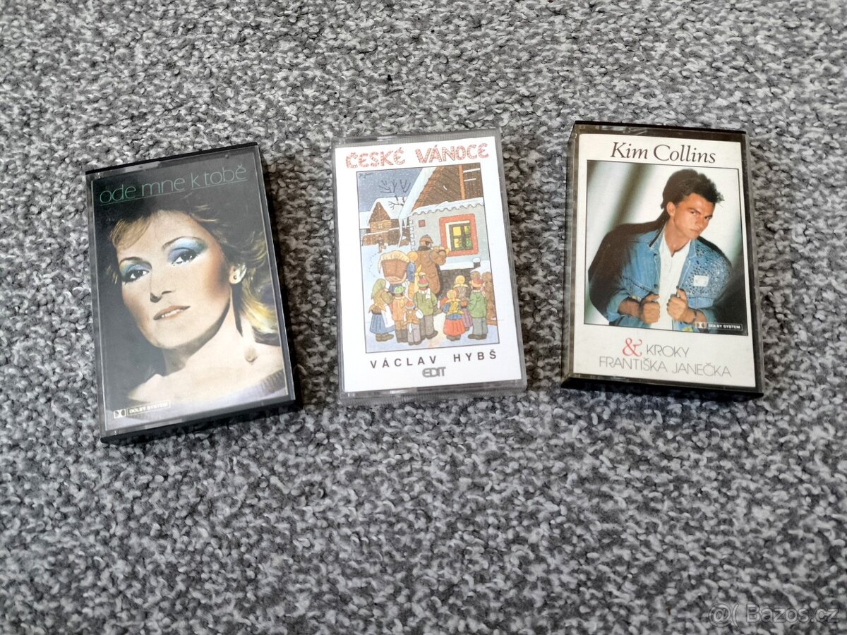 Kazety starší popová hudba, dechovky, mluvené slovo - 8