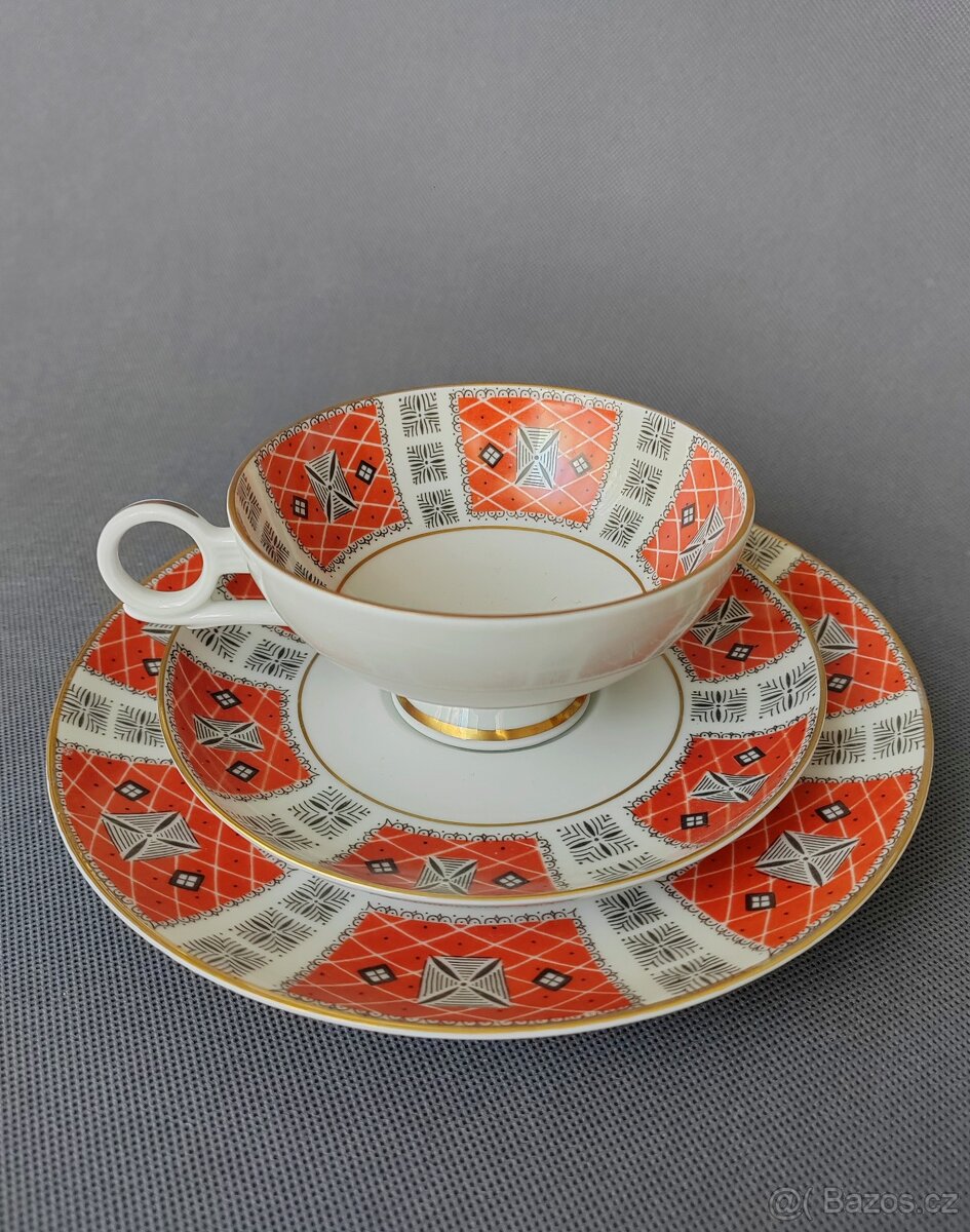 Luxusní porcelánová čajová souprava od Wallendorf - 8