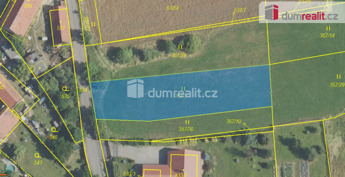 Prodej stavebního pozemku 1190 m2 v obci Běštín, okrese Bero - 8