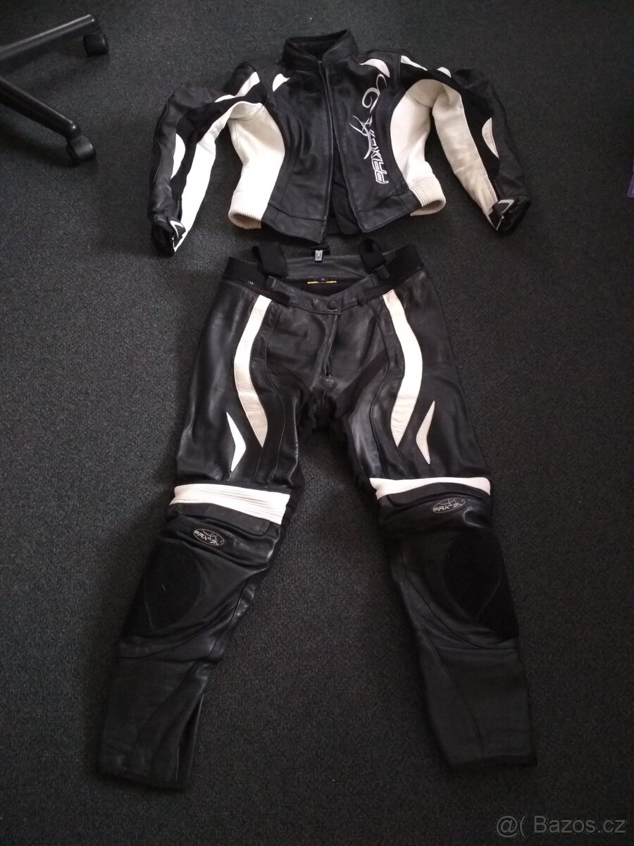 Dámská kožená dvoudílná kombinéza - 8