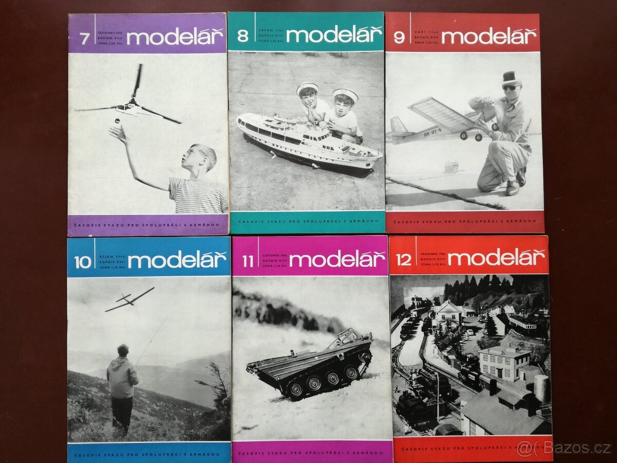Časopis Modelář ročníky 1963, 1964, 1965, 1966, 1967 - 8