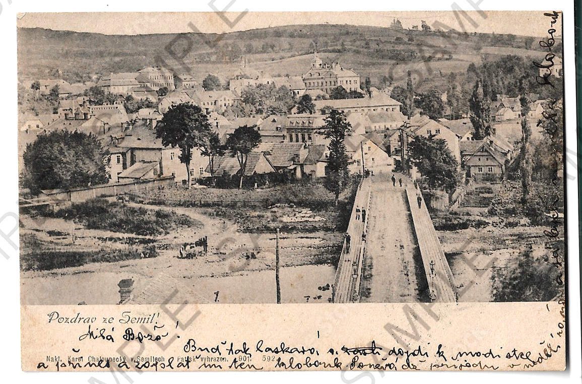 pohlednice Kácov, severní Morava, Semily, Letiny, Rataje - 8