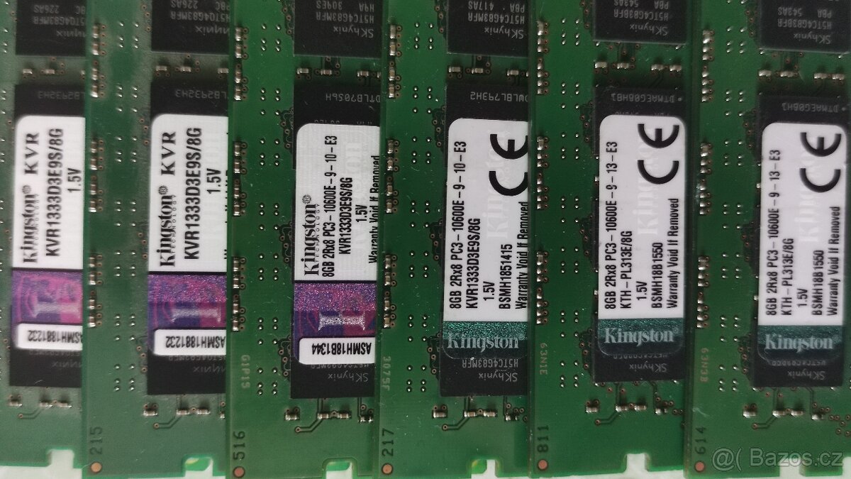 8-32B DDR3 1333 i 1600 PC3 10600E 12800E ecc neregistrované - 8