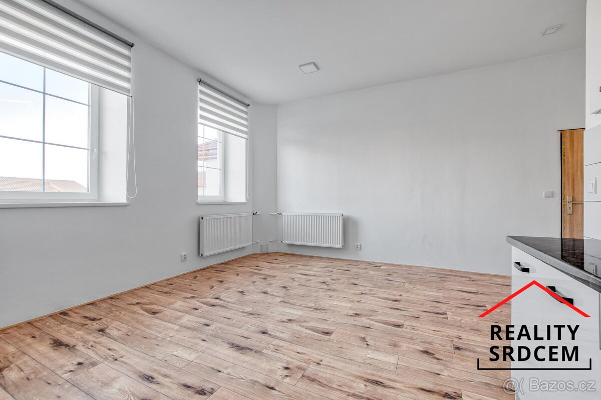 Pronájem nového bytu 1+kk, 29 m2 s parkováním a zahradou, Sk - 8