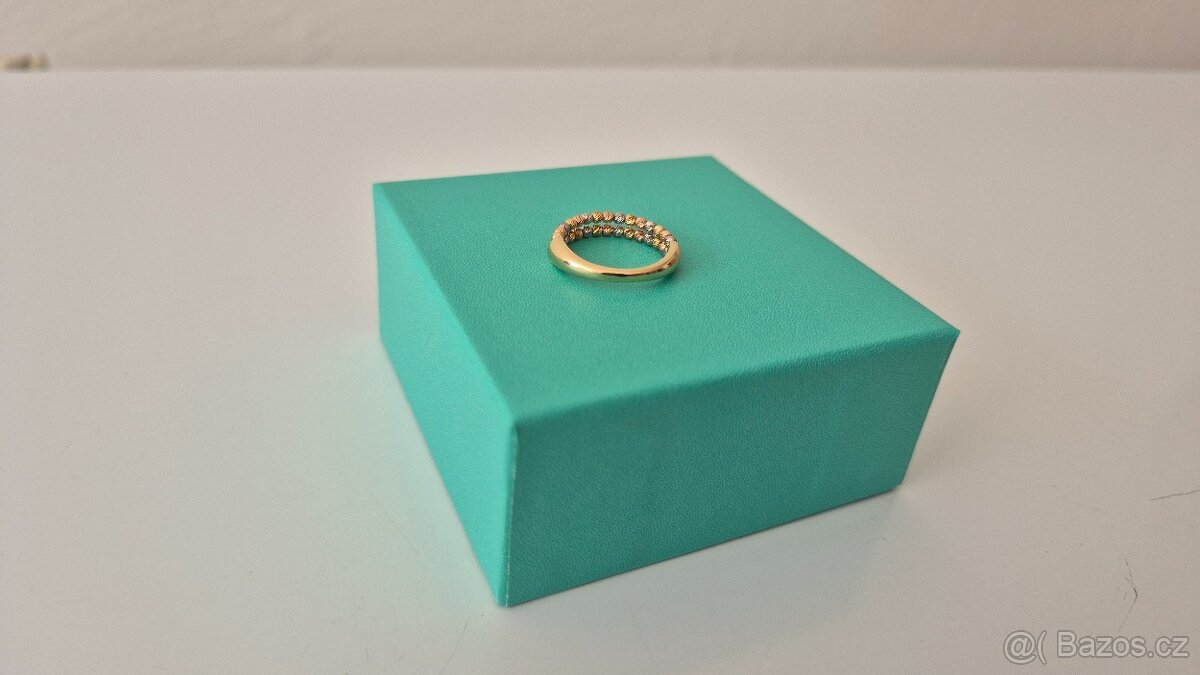 Zlatý prsten s kuličkami - 8