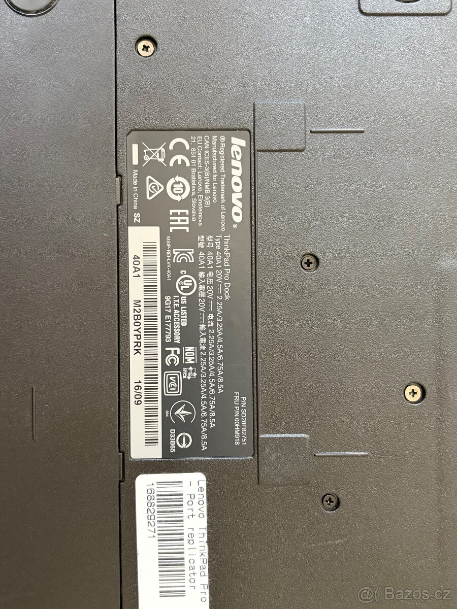 Prodám dokovací stanice Lenovo ThinkPad - 8