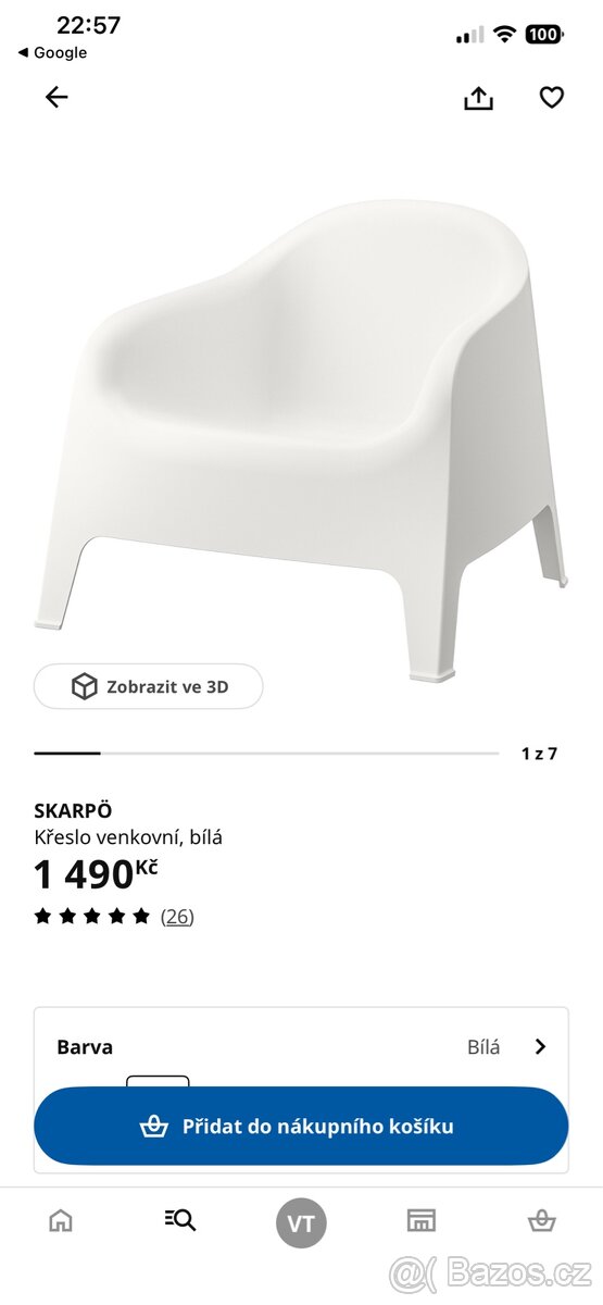 IKEA Scarpo venkovní křeslo - 8