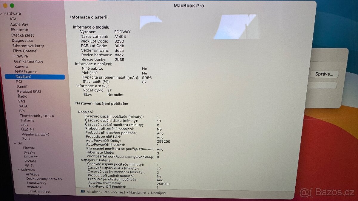 Apple MacBook Pro 15,4", i7, 16GB RAM, 250GB SSD - 8