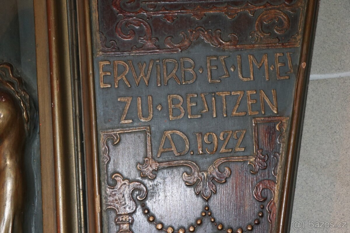 Domácí oltář rok 1922 citát Goethe (525o) - 8