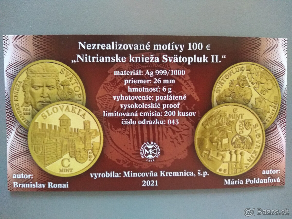 Prodám Nezrealizované motivy sběratelských mincí - 100€ - 8