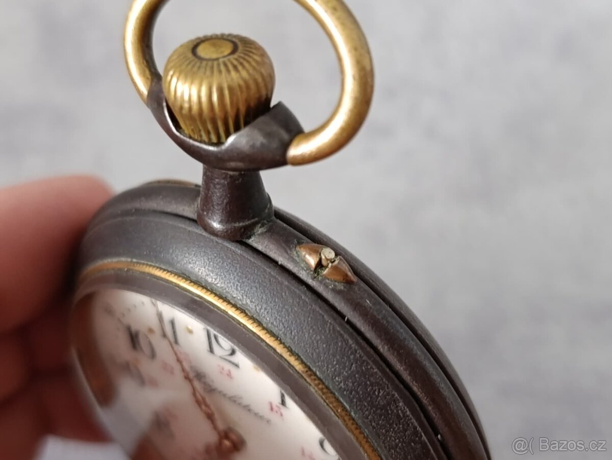 Obrovské kapesní hodinky Regulateur 67mm s průhlednou pracho - 8