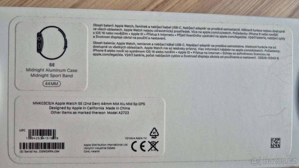 Chytré hodinky Apple Watch SE (2nd Gen) 44mm Midnight Sport - 8