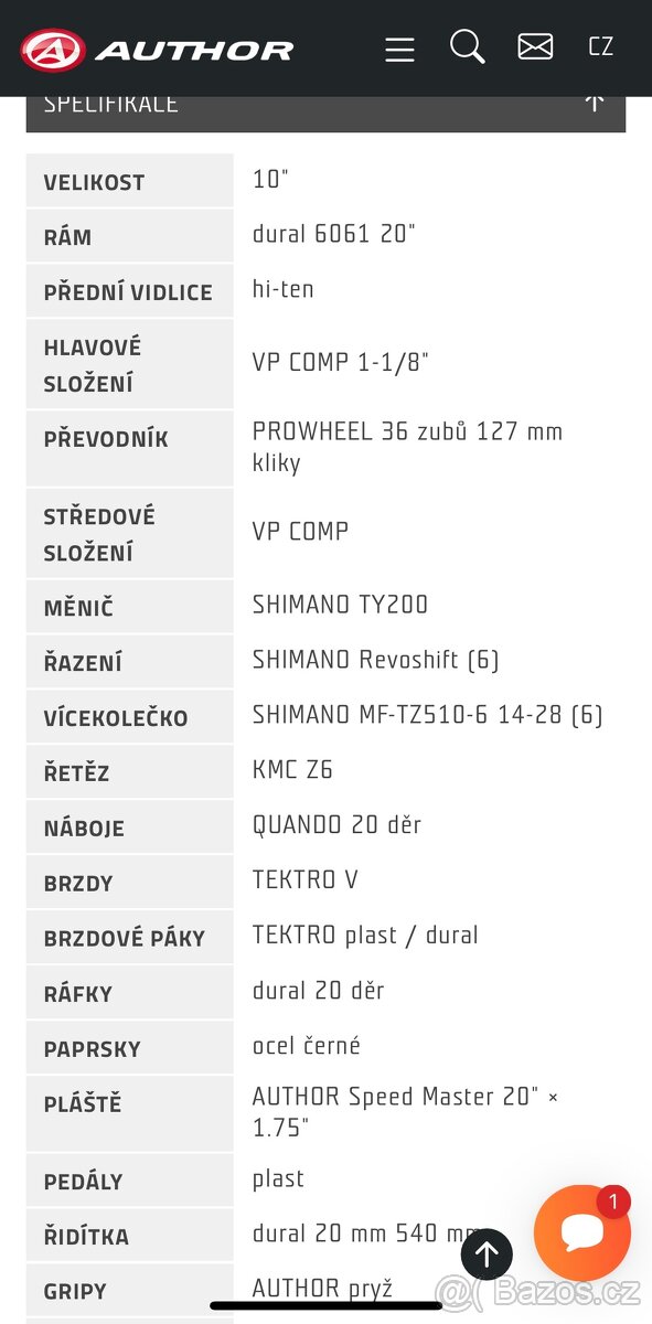 Dětské kolo Autor Cosmic 20 - 8