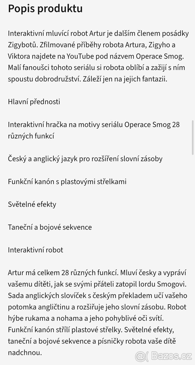 Robot Zigybot Artur - česky mluvící - 8