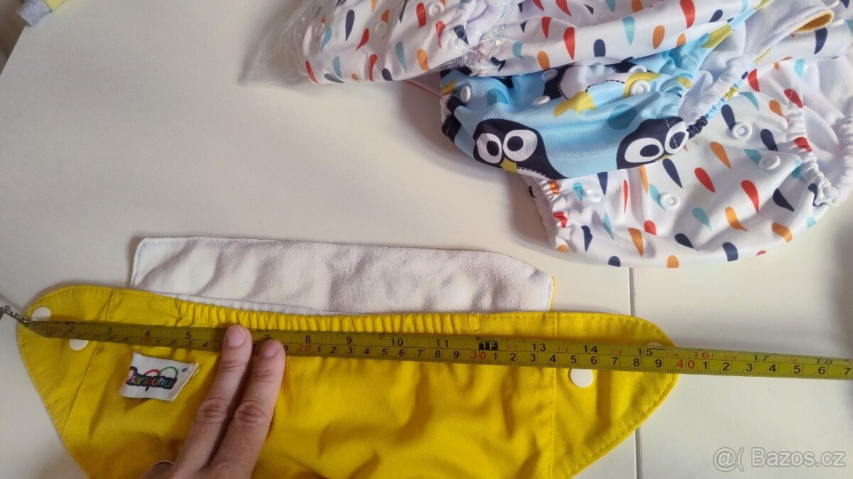 Látkové pleny - svrchní kalhotky a vkládací pleny 6ks - 8