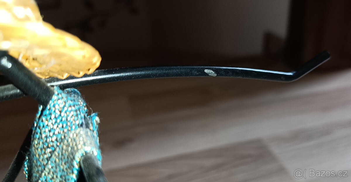 Dekorační kovový svícen Africká žena s kloboukem - 8