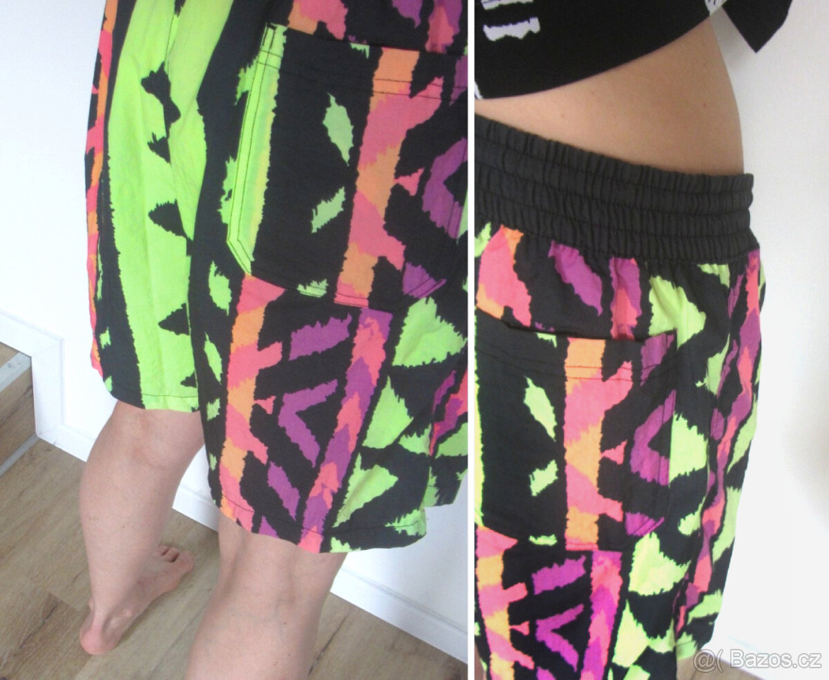 Vintage 80s/90s pánské surf beach shorts kraťasy - 8