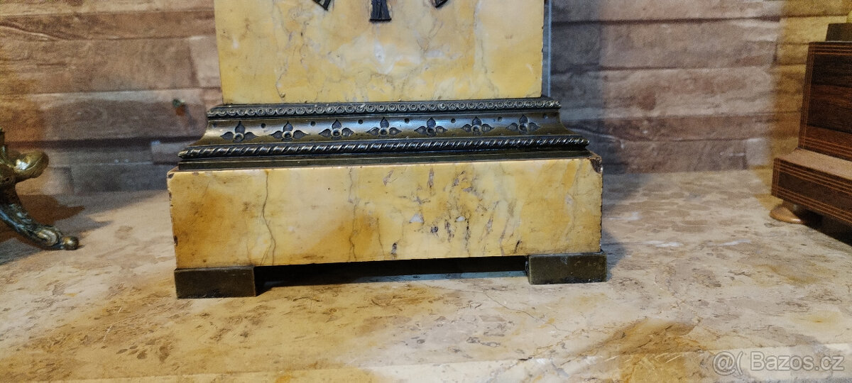 Vzácné stolní hodiny PLNÝ BRONZ JOHANKA Z ARKU. - 8