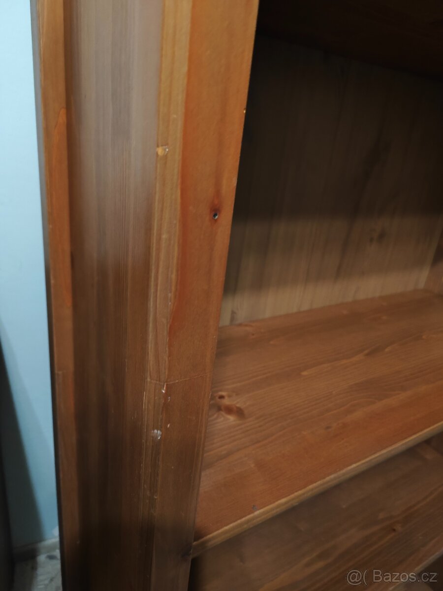dřevěná knihovna Ikea antik - 8