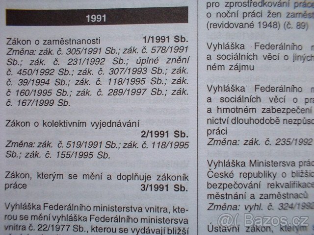 Právní předpisy ČR přehled a členění zákonů výklad znění - 8